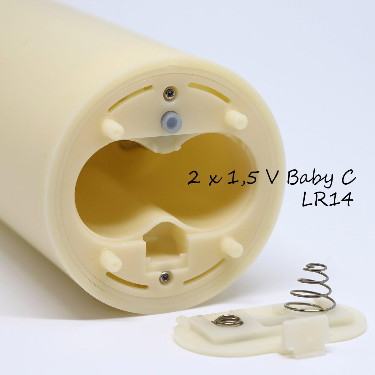 TRONJE Set 3 Candele LED da Esterno 13-18cm, Crema - immagine 8