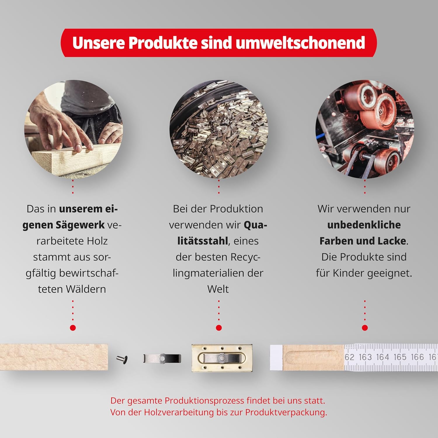 Metrie PERFEKT Holz Zollstock 2m, 10 Pezzi, Bianco - immagine 6