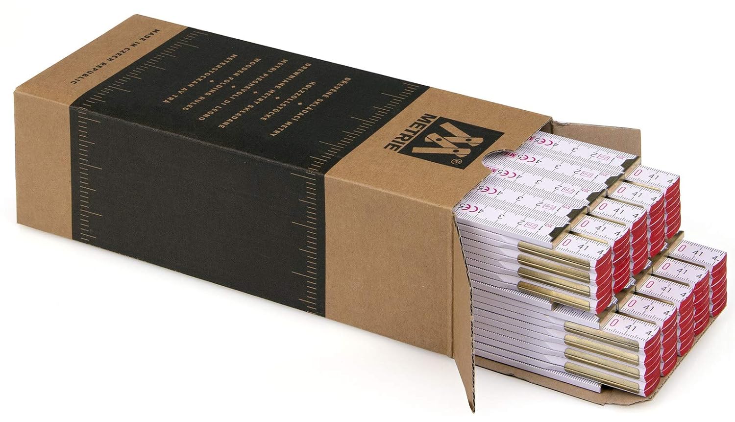 Metrie PERFEKT Holz Zollstock 2m, 10 Pezzi, Bianco - immagine 7