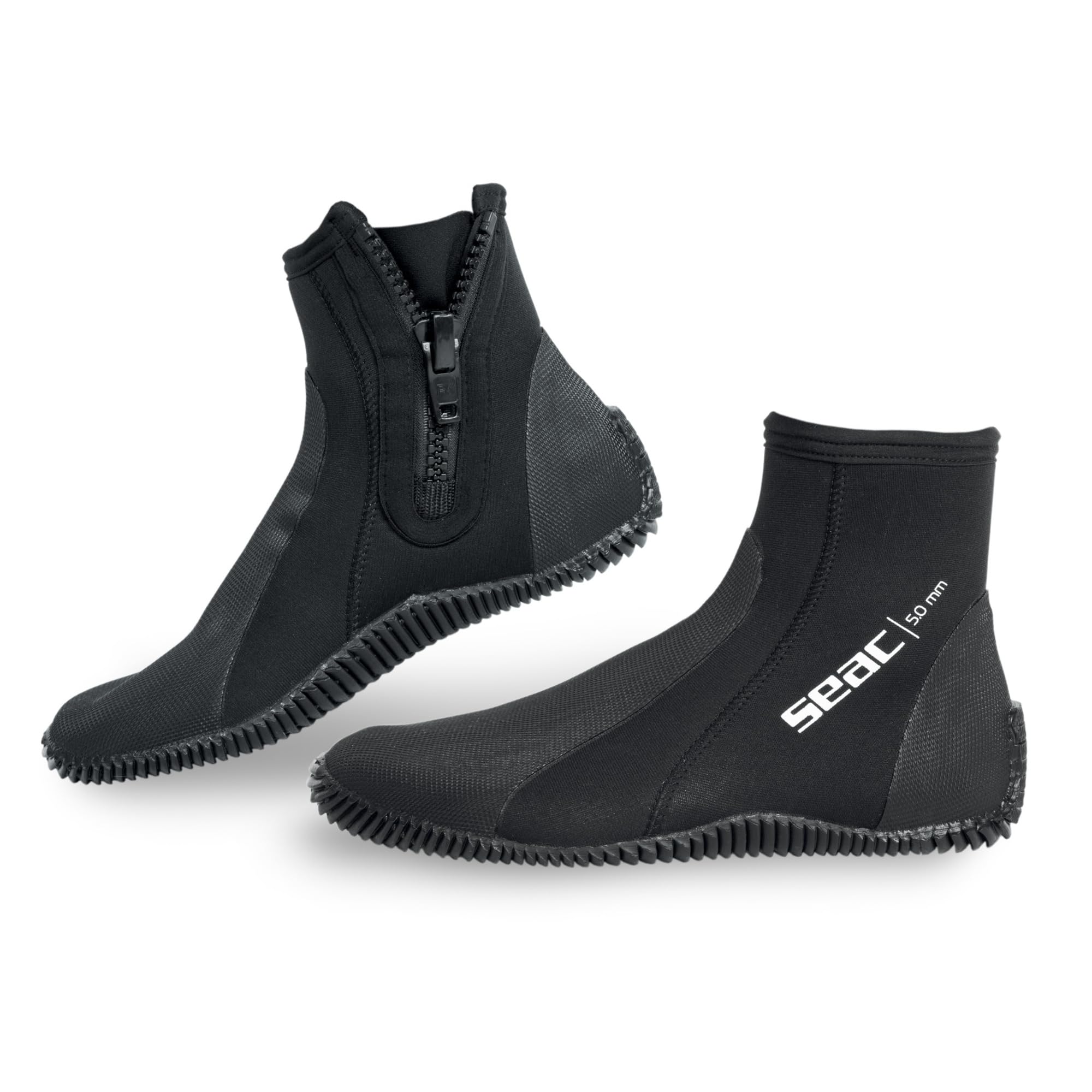 SEAC Regular, Calzari da Subacquea in Neoprene 5 mm con Suola Semi Rigida e Protezioni su Tallone e Collo del Piede