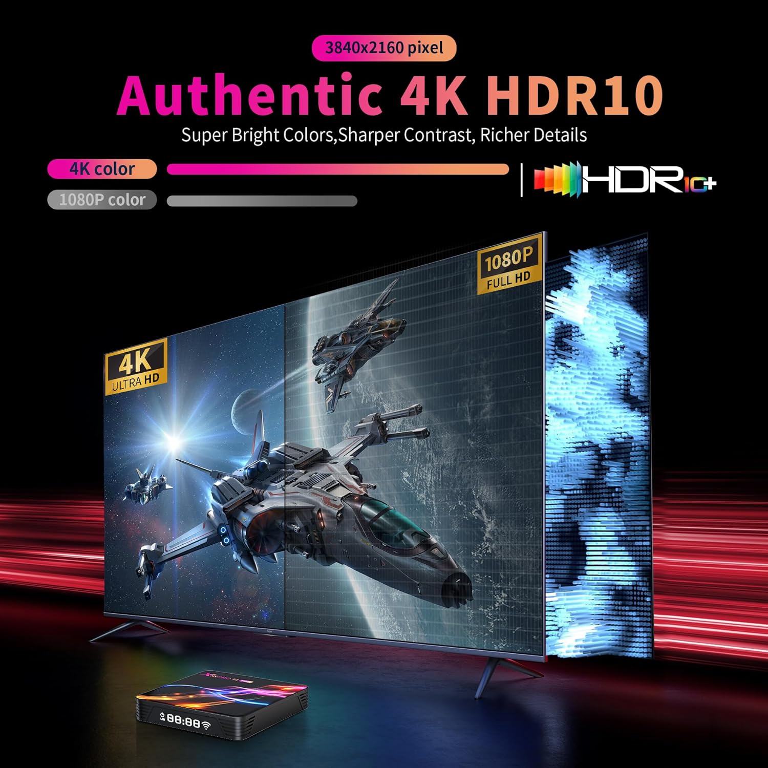 Greva 8K Android 14.0 TV Box 4GB RAM 64GB ROM - immagine 5