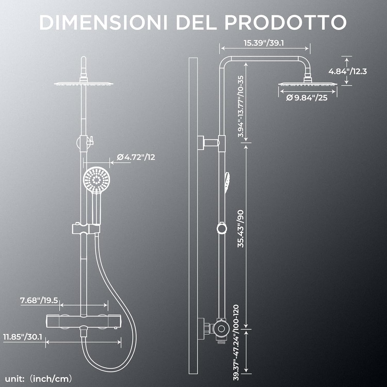 Forious Colonna Doccia con Miscelatore Termostatico - immagine 8