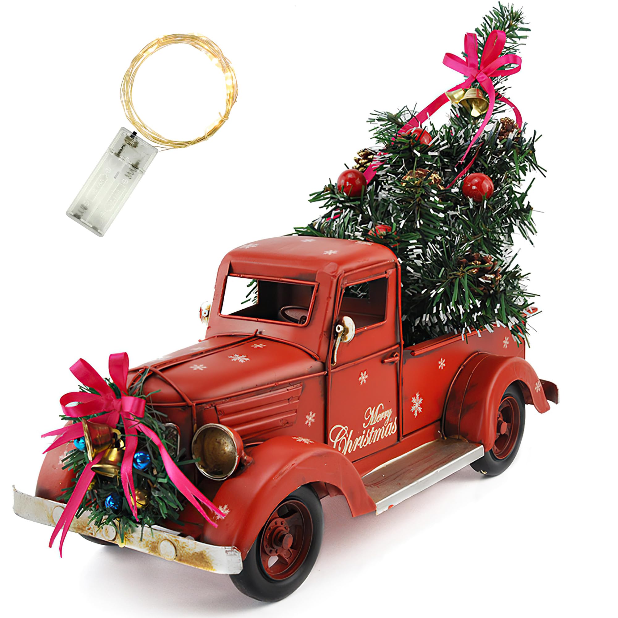 Camion Vintage Natalizi con Mini Alberi di Natale