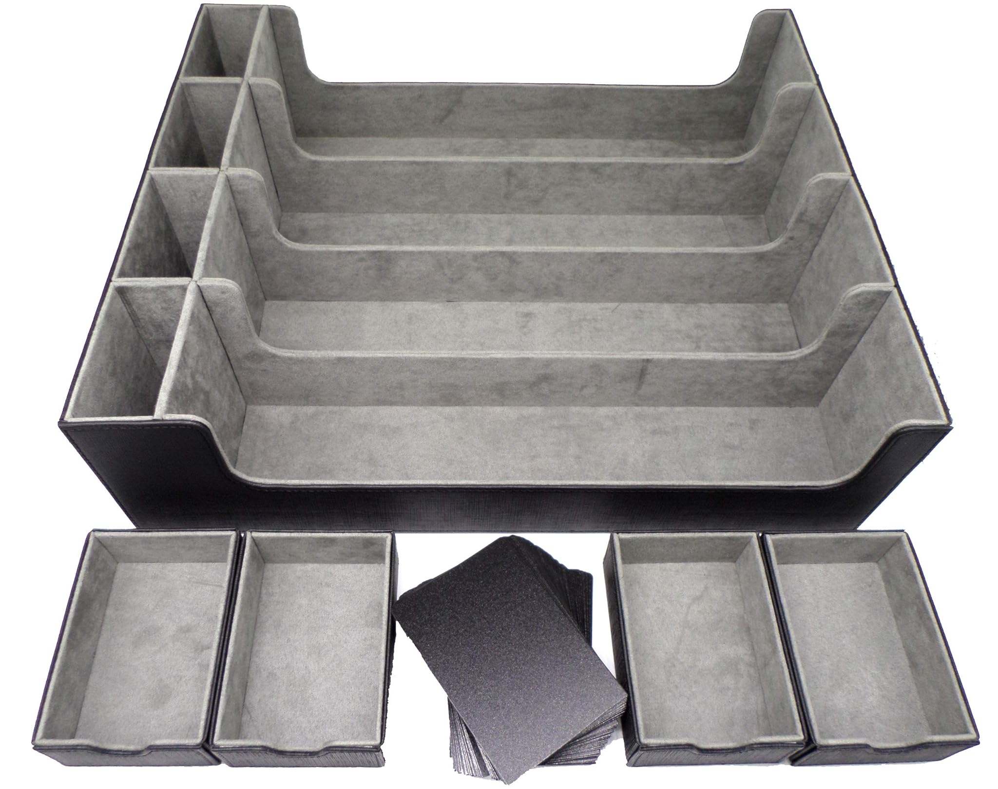 Docsmagic.de Premium 4-Row Storage Box, Nero