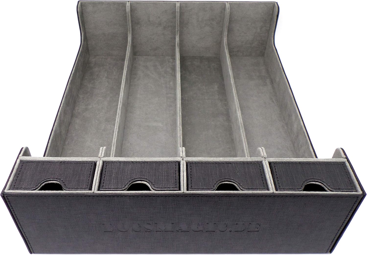 Docsmagic.de Premium 4-Row Storage Box, Nero - immagine 4