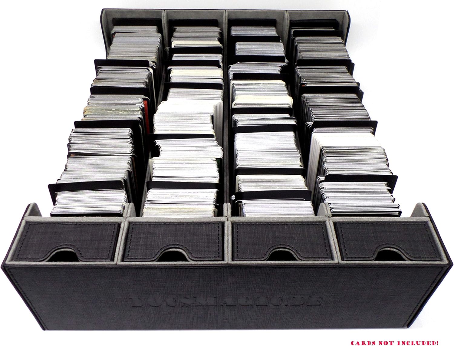 Docsmagic.de Premium 4-Row Storage Box, Nero - immagine 5