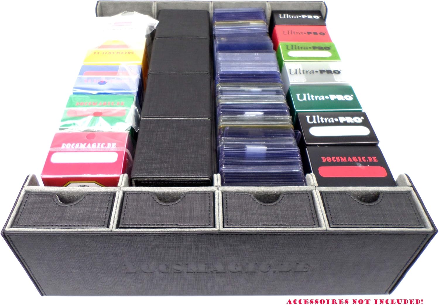 Docsmagic.de Premium 4-Row Storage Box, Nero - immagine 6
