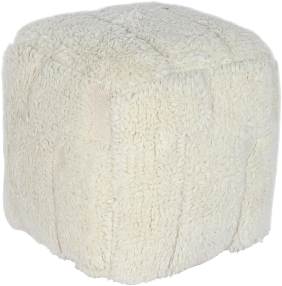 REPOSAPIES LANA ALGODON 45X45X45 RELIEVE CRUDO