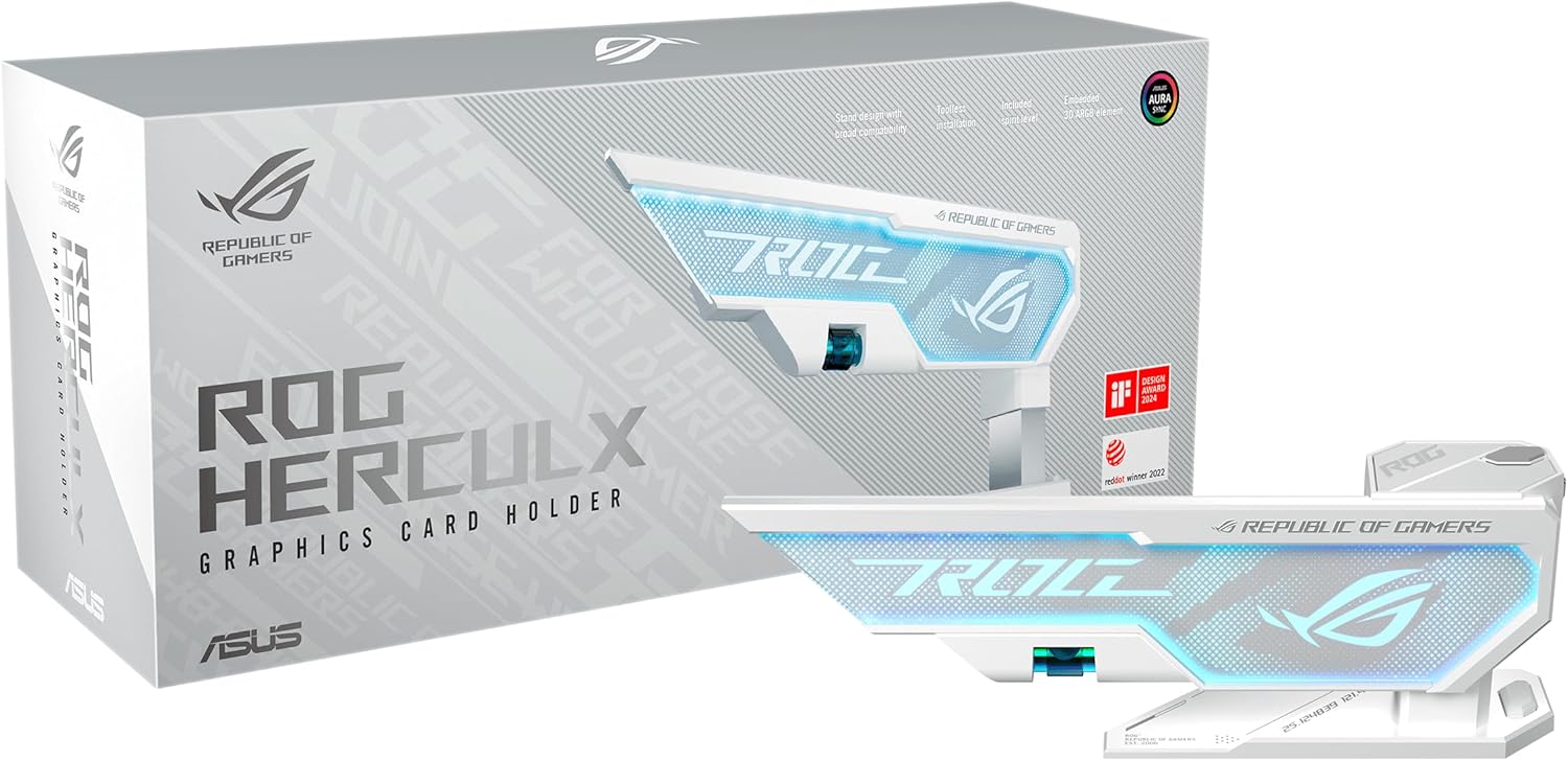 Asus ROG Herculx - Supporto Scheda Grafica, Bianco - immagine 1