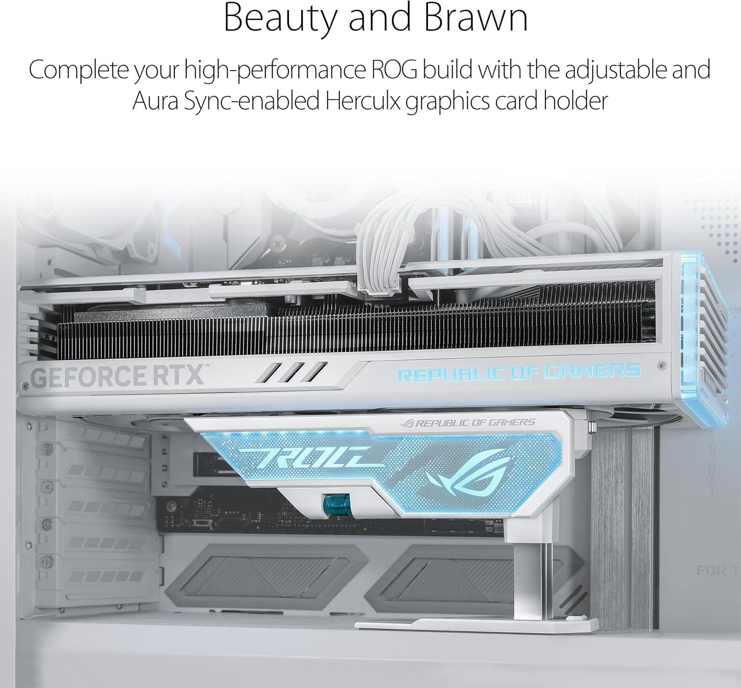 Asus ROG Herculx - Supporto Scheda Grafica, Bianco - immagine 6