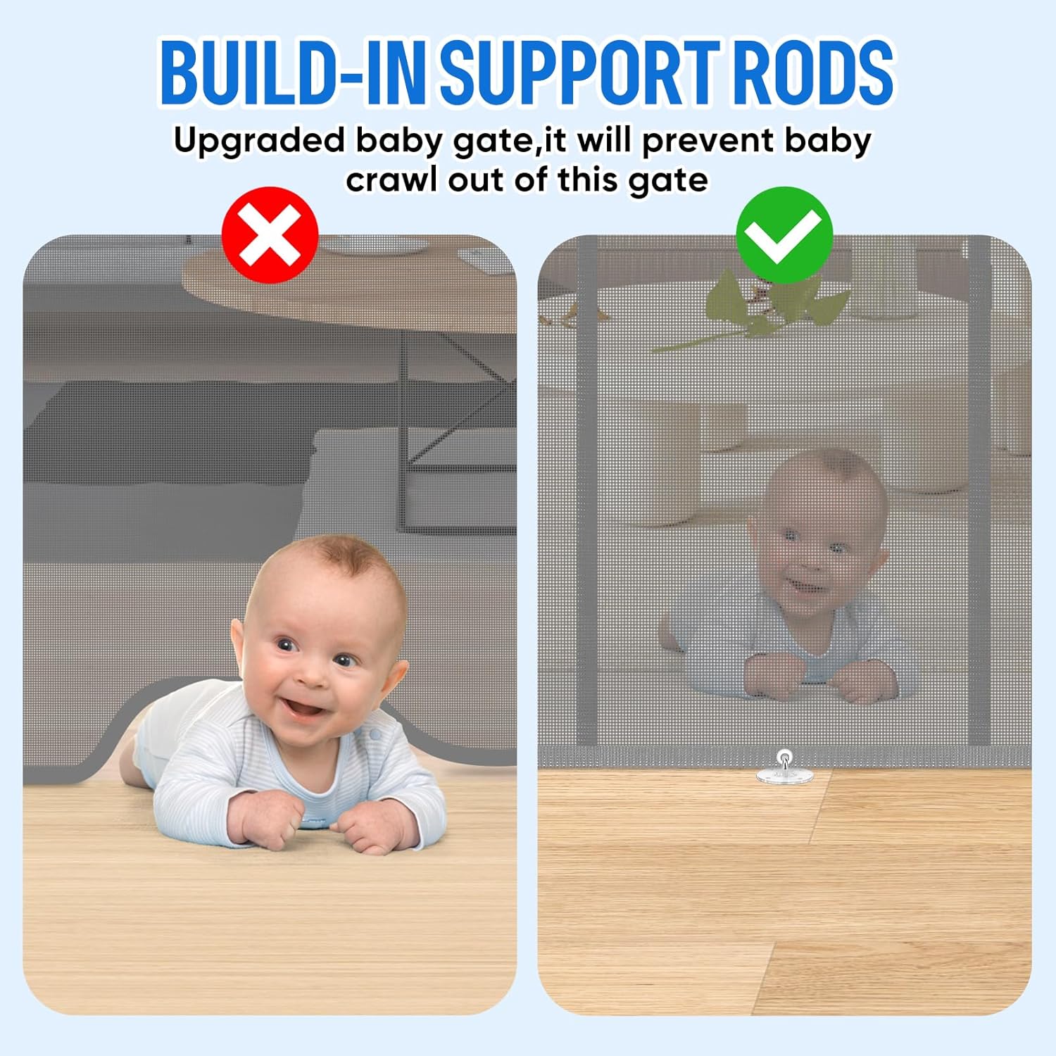 Cancelletto Estensibile per Cani e Bambini, Grigio - immagine 6