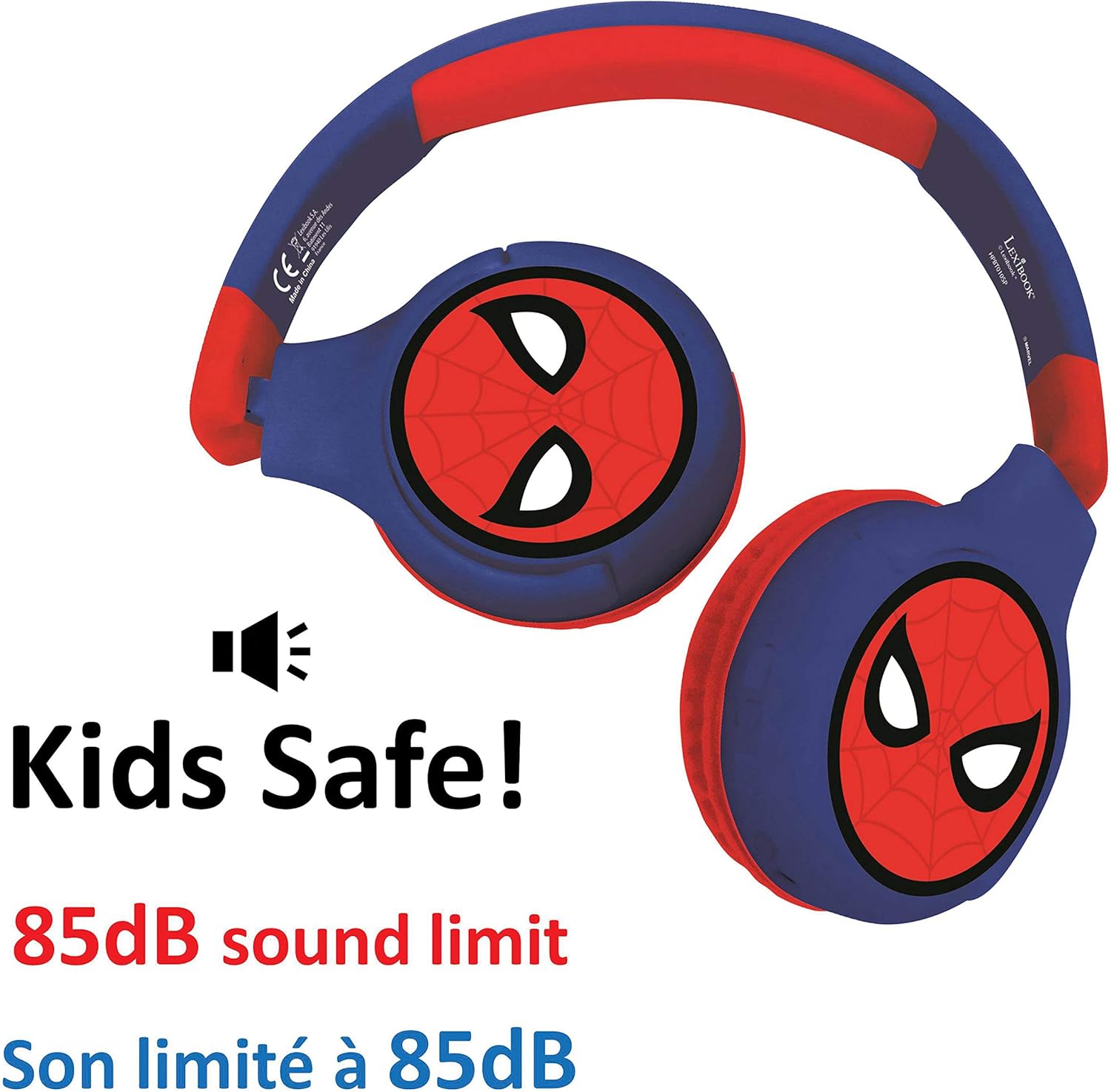 Lexibook SPIDER-MAN - Cuffie Pieghevoli 2 in 1 per Bambini - immagine 4