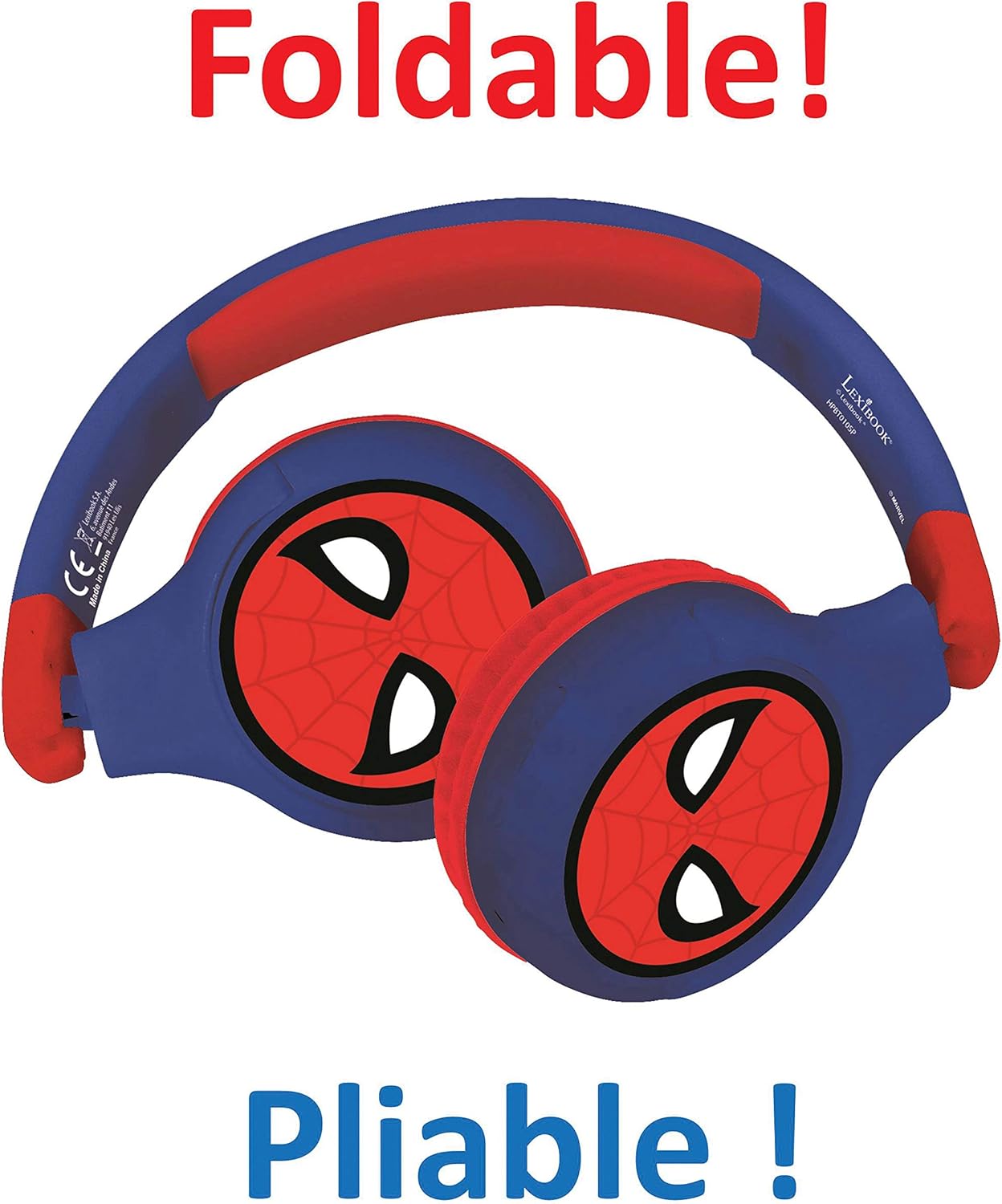 Lexibook SPIDER-MAN - Cuffie Pieghevoli 2 in 1 per Bambini - immagine 5