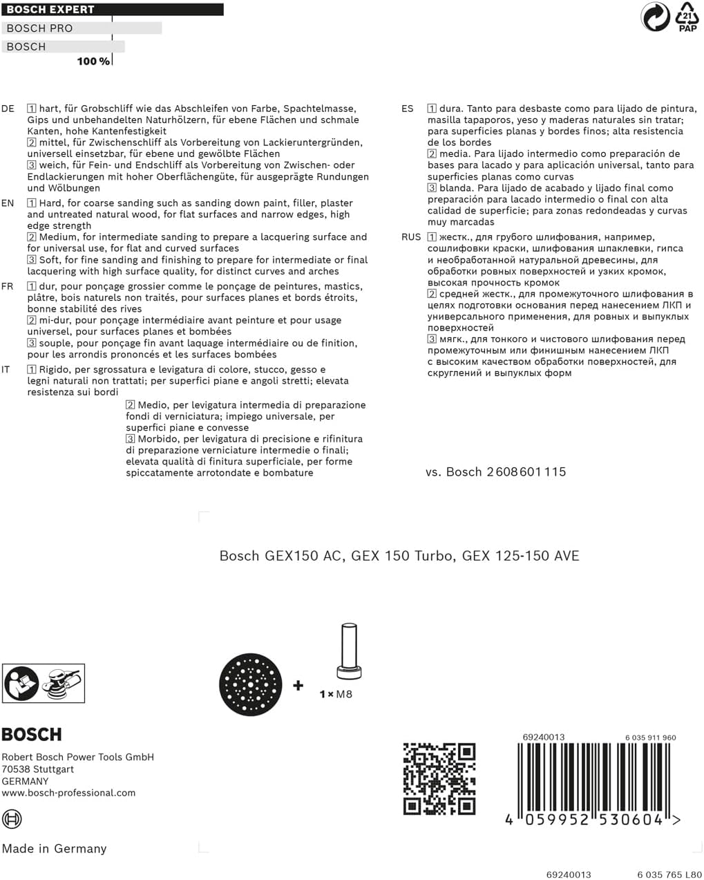 Bosch Platorello Multiforo EXPERT 150 mm - immagine 7