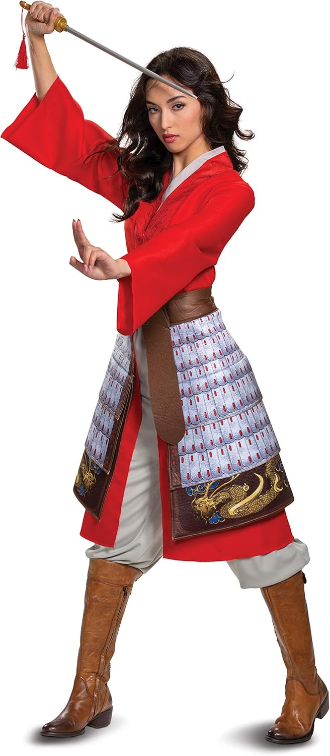 Mulan Deluxe Hero - Costume da donna rosso - immagine 1