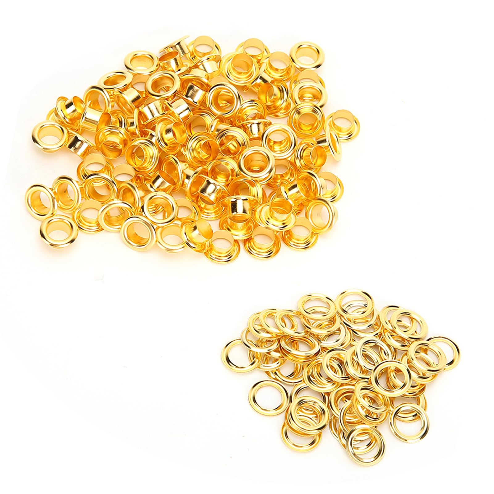 Oumefar 200 pezzi 6 mm scarpe in metallo occhielli Occhiello in Metallo Strumento kit di strumenti rivetto foro cavo per scarpe in pelle oro ottone fatte a mano accessori artigianali