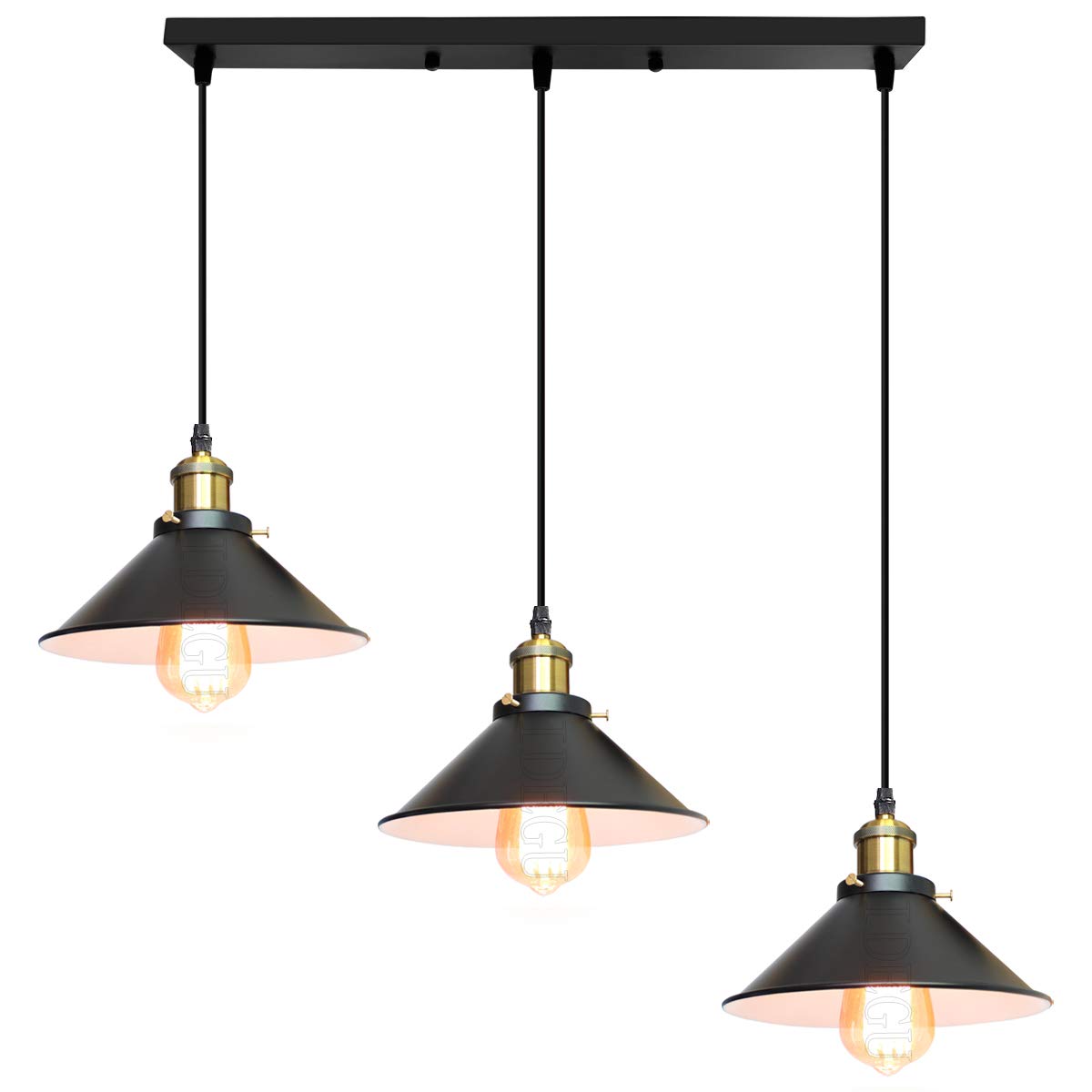 Idegu Lampada a Sospensione Vintage 3 Luci E27