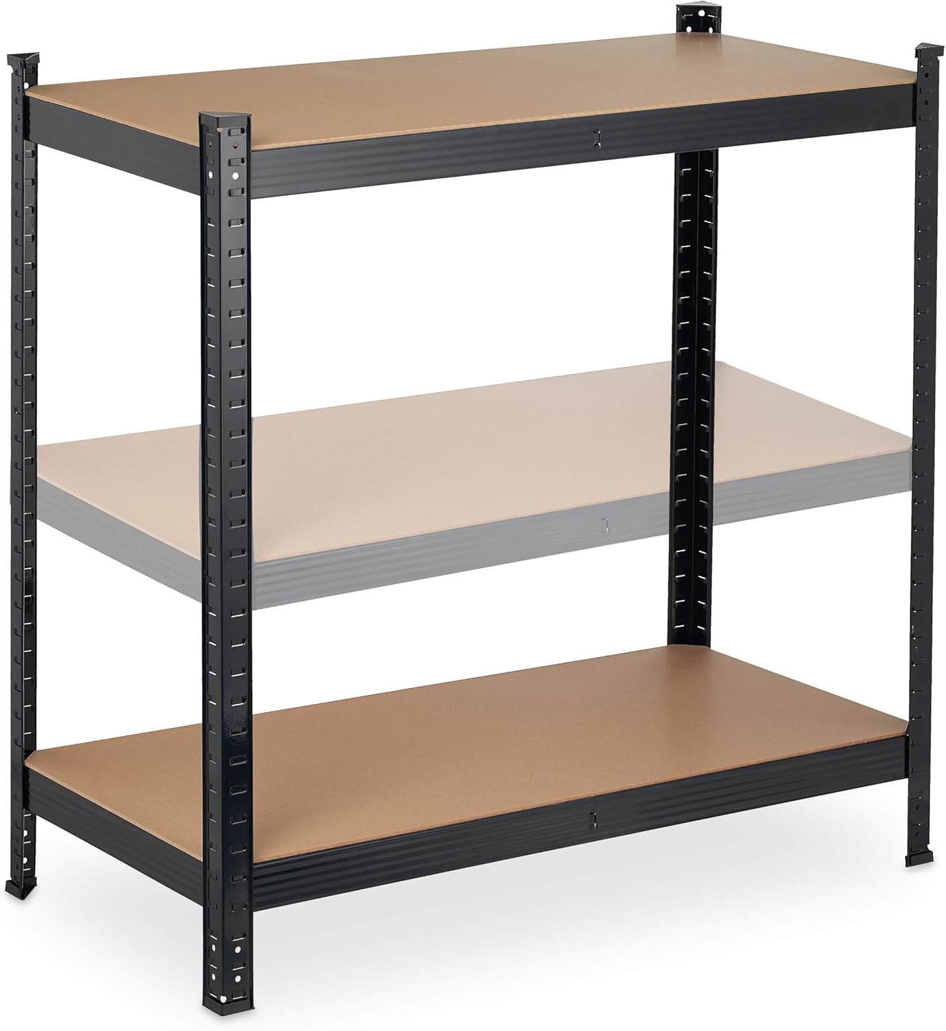 Relaxdays Scaffale in Metallo 180x90x45 cm, Nero - immagine 7