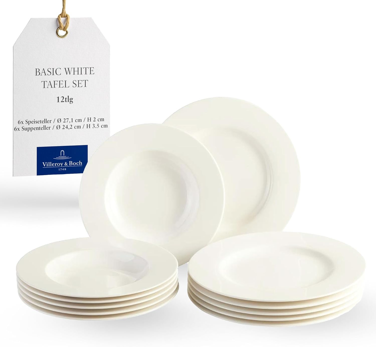 vivo – Villeroy & Boch Group – Basic White Dinner Set 12 Pezzi