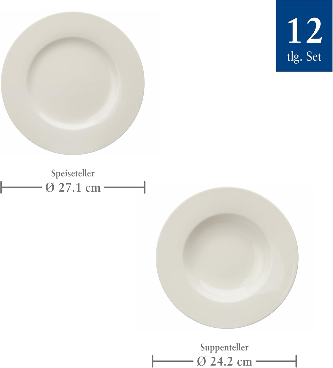 vivo – Villeroy & Boch Group – Basic White Dinner Set 12 Pezzi - immagine 3