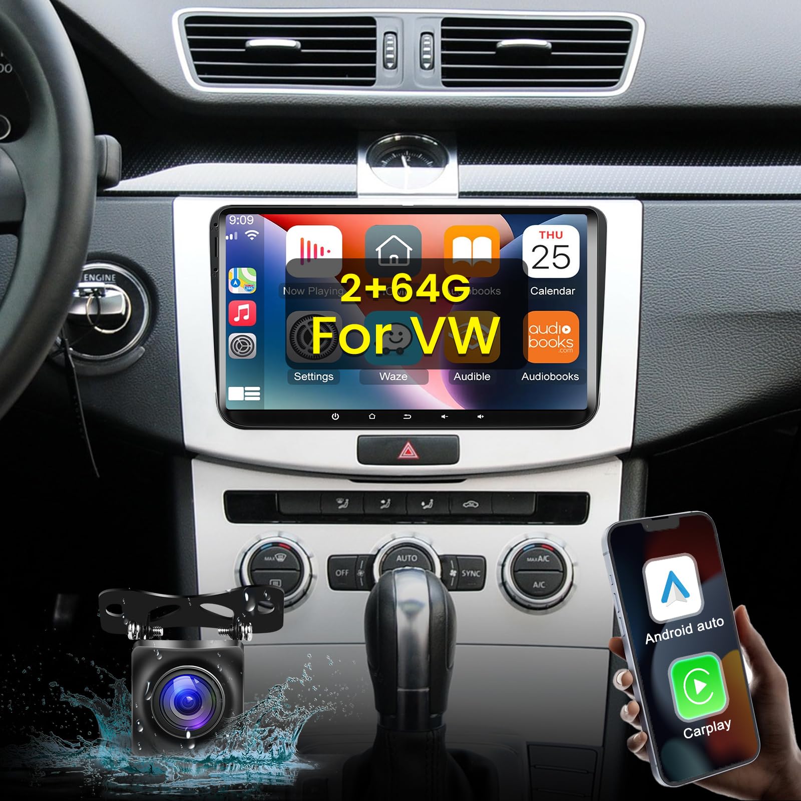 Autoradio Android 13 9 pollici per VW Passat/Golf/Polo
