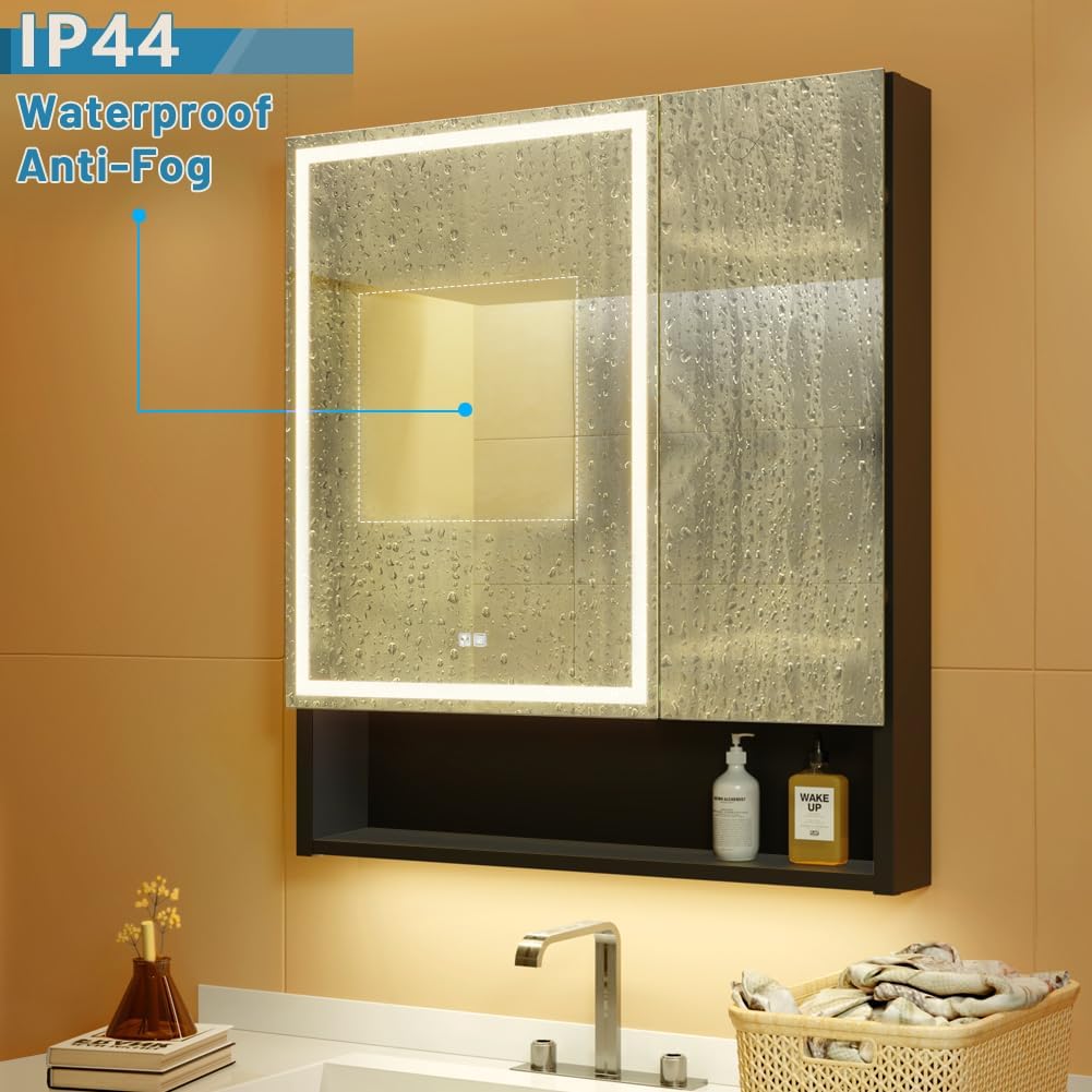 Kww Mobile Bagno con Specchio LED e Prese USB - immagine 6