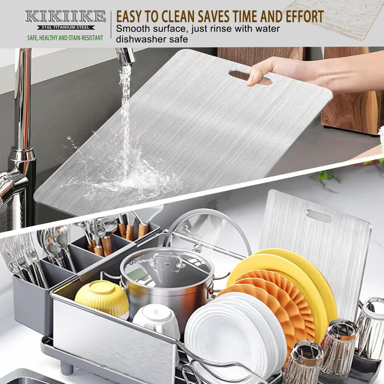 Set 3 Taglieri in Titanio 2025 per Cucina - immagine 4