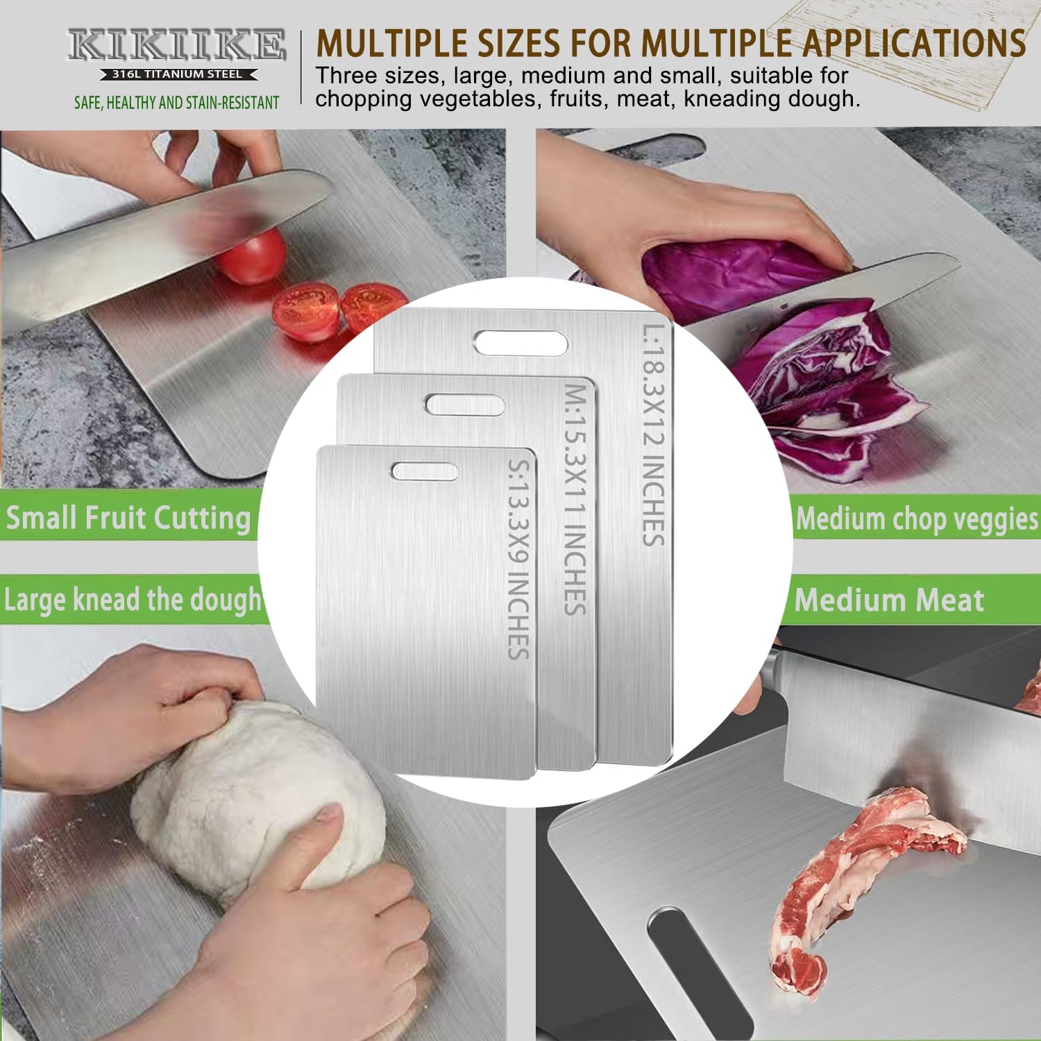 Set 3 Taglieri in Titanio 2025 per Cucina - immagine 5