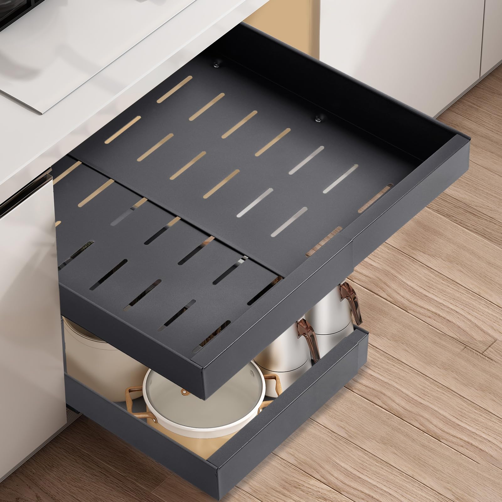 Cassetti Estraibili per Cucina con Adesivo (2 pz)