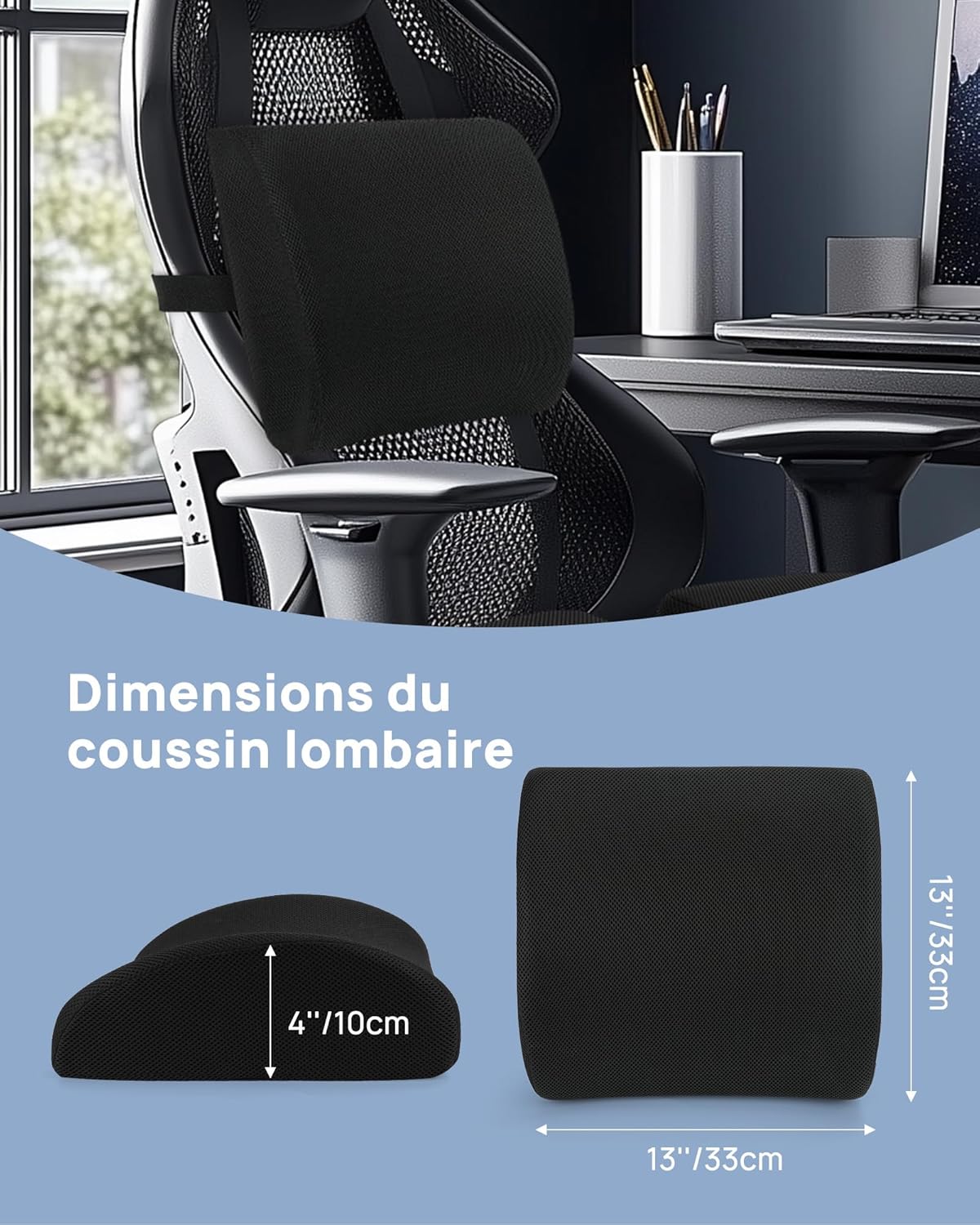 Feagar Cuscino Sedia Ufficio Supporto Lombare Ergonomico - immagine 4