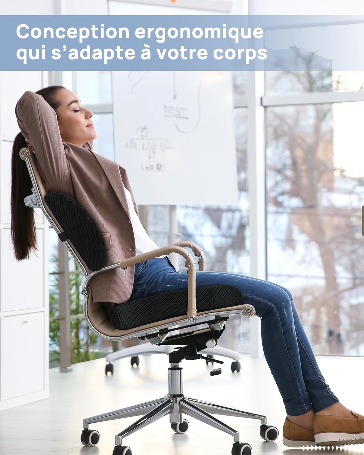 Feagar Cuscino Sedia Ufficio Supporto Lombare Ergonomico - immagine 6