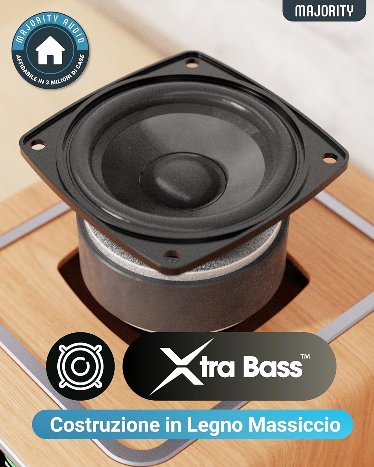 Majority Homerton - Impianto Stereo Casa Completo, Nero - immagine 5