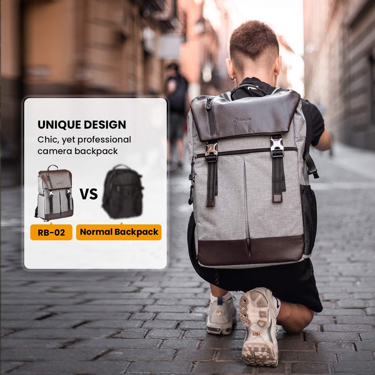 Tarion Camera Backpack Waterproof IPX5 - immagine 2
