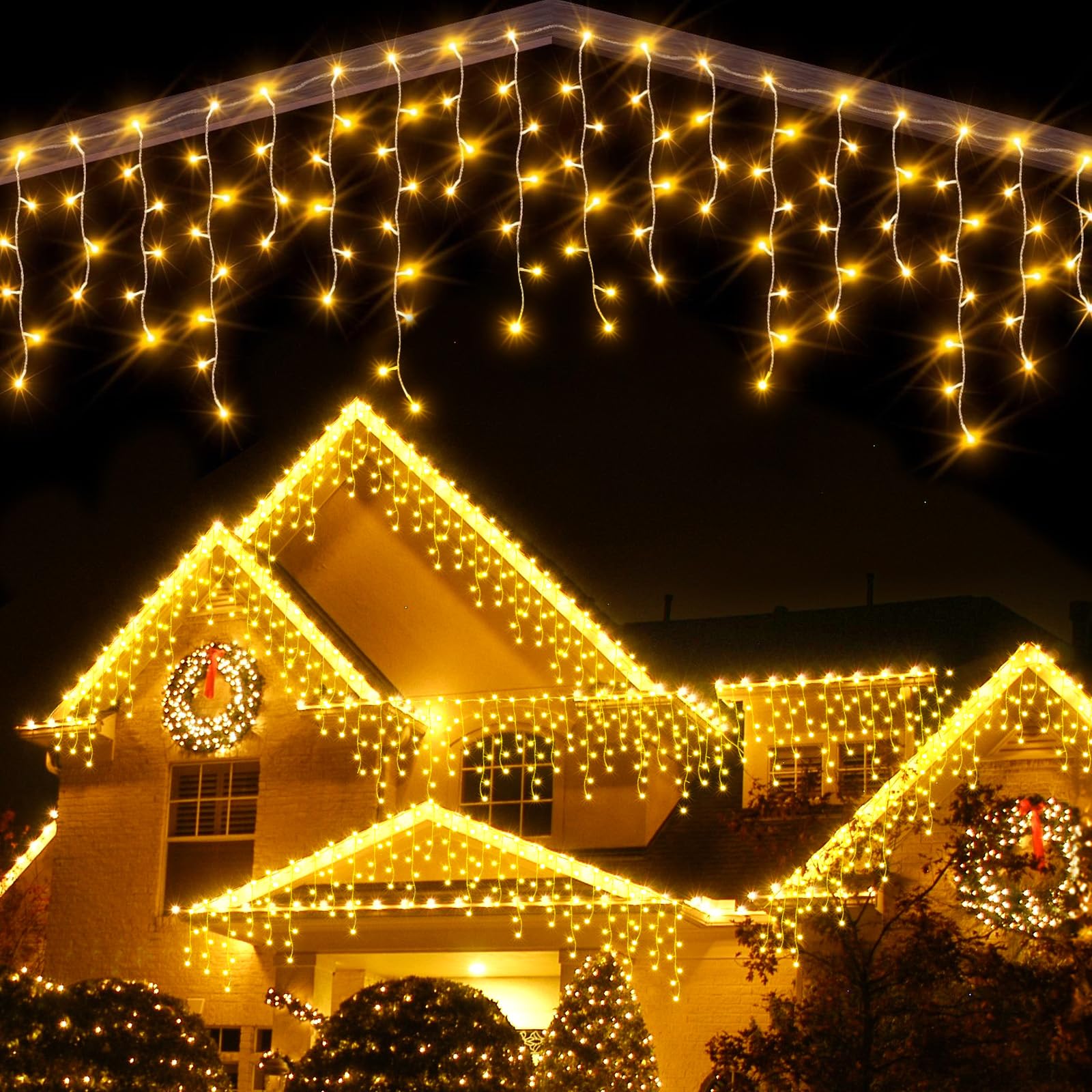 Auriostar Luci Natale Esterno Cascata 15M 594 LED