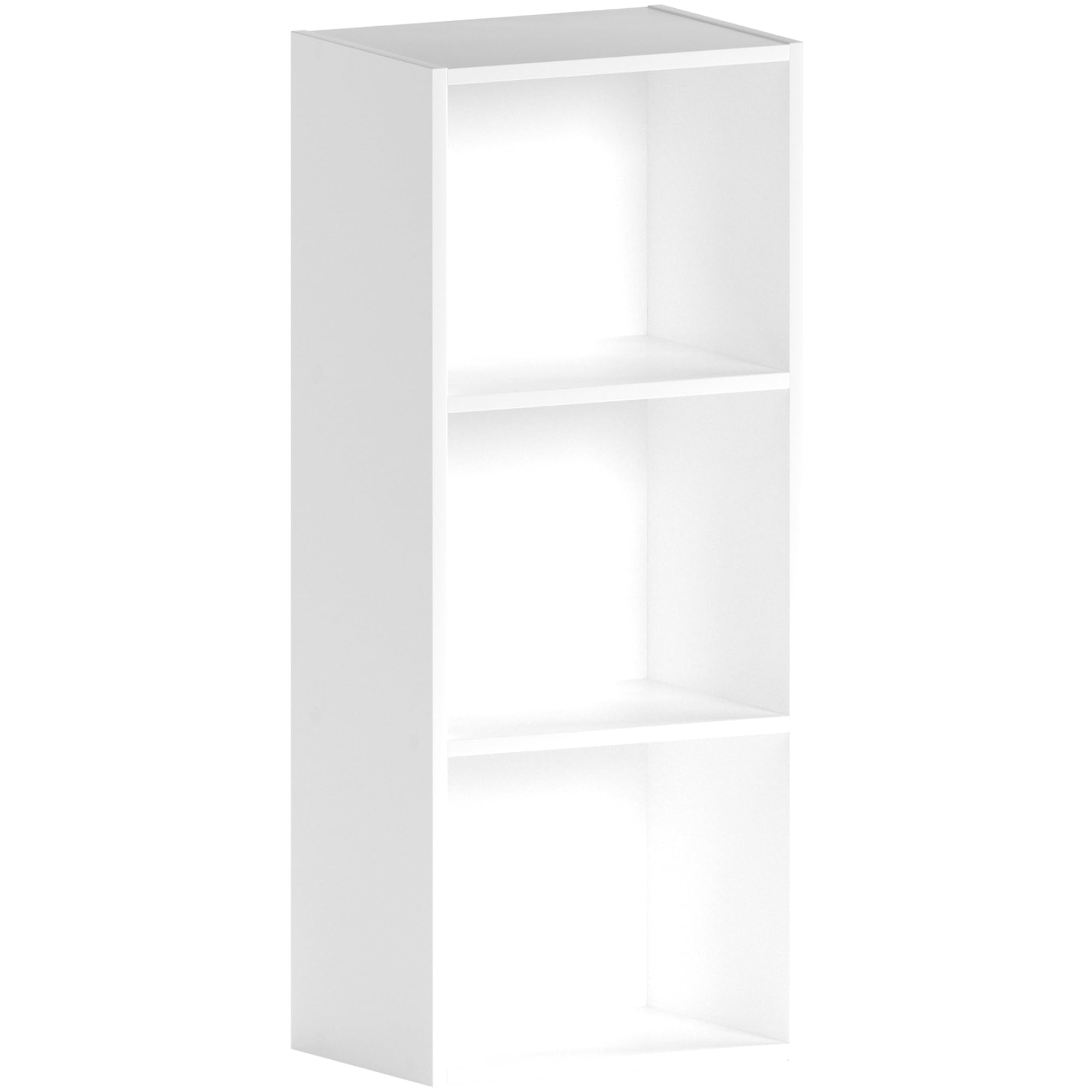 Vida Designs Oxford Cube Libreria 3 Ripiani, Legno, Bianco