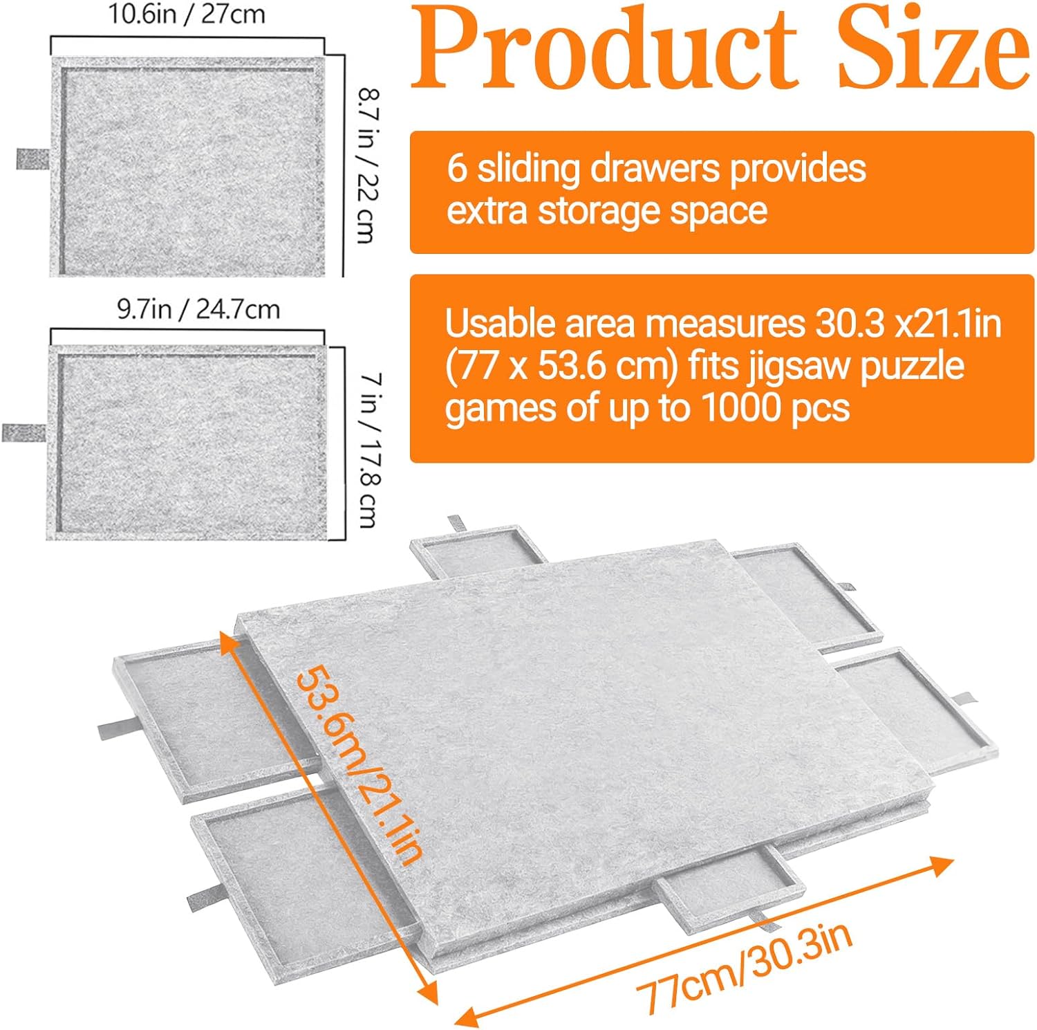 Puzzle Pieghevole 1000 Pezzi con 6 Cassetti - immagine 2