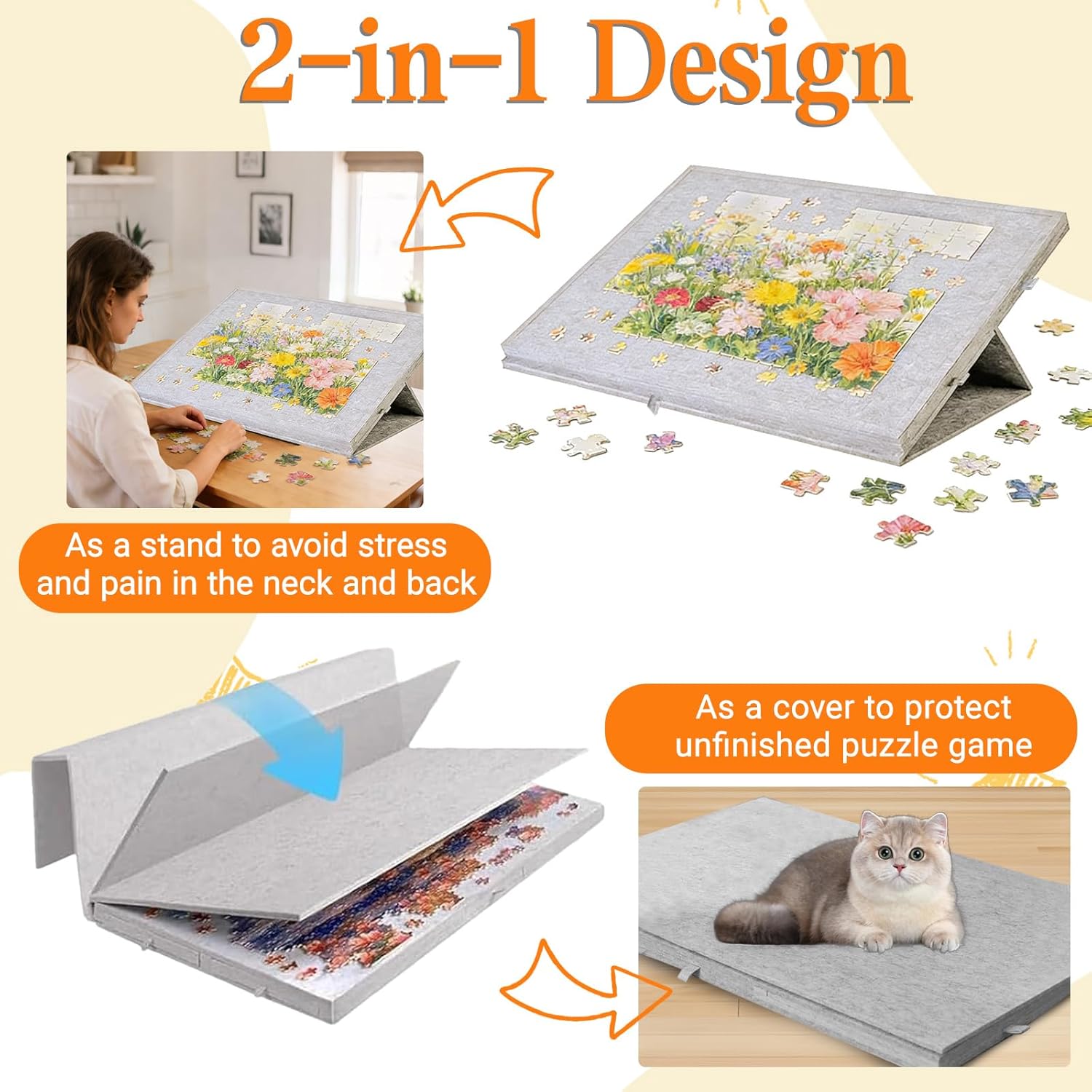 Puzzle Pieghevole 1000 Pezzi con 6 Cassetti - immagine 3