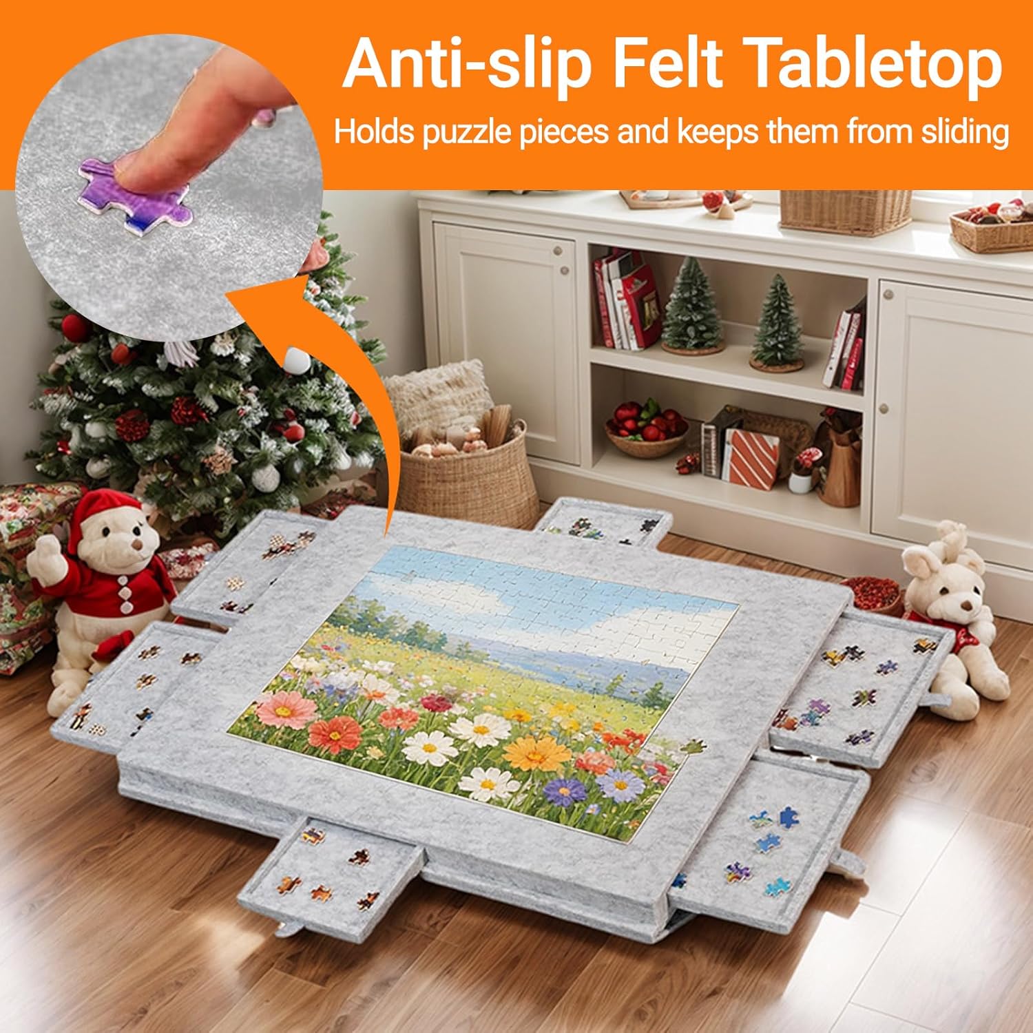 Puzzle Pieghevole 1000 Pezzi con 6 Cassetti - immagine 6