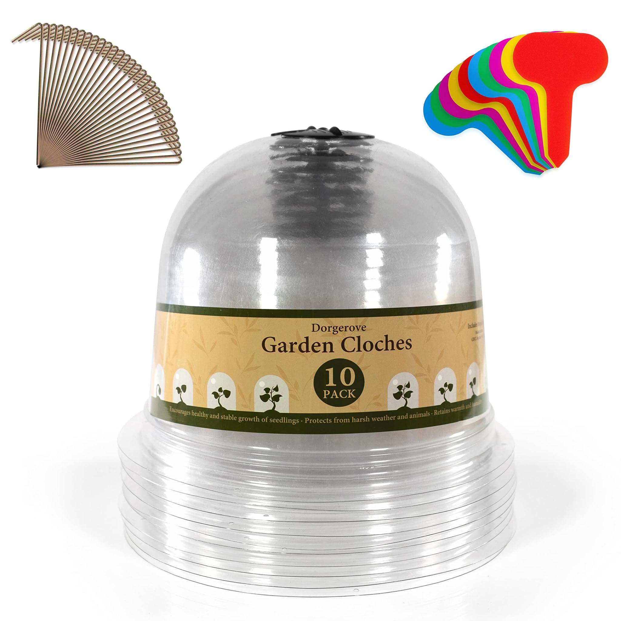 Dorgerove Cloche da Giardino 26x21 cm, Confezione da 10