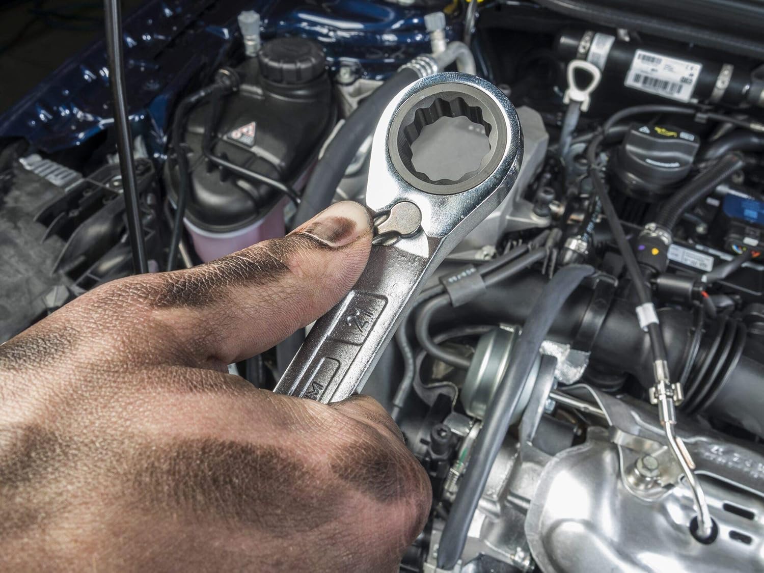 Hazet 606/5 - Set 5 Chiavi Combinate con Cricchetto, Argento - immagine 4