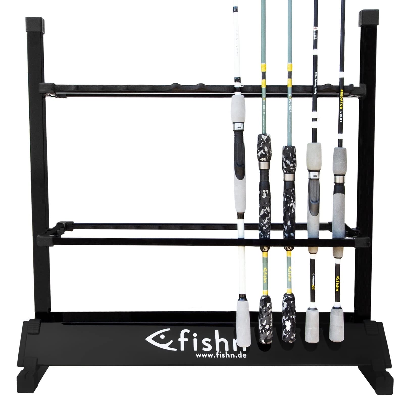 FISHN Asta di Supporto per 24 Canne da Pesca, Nero