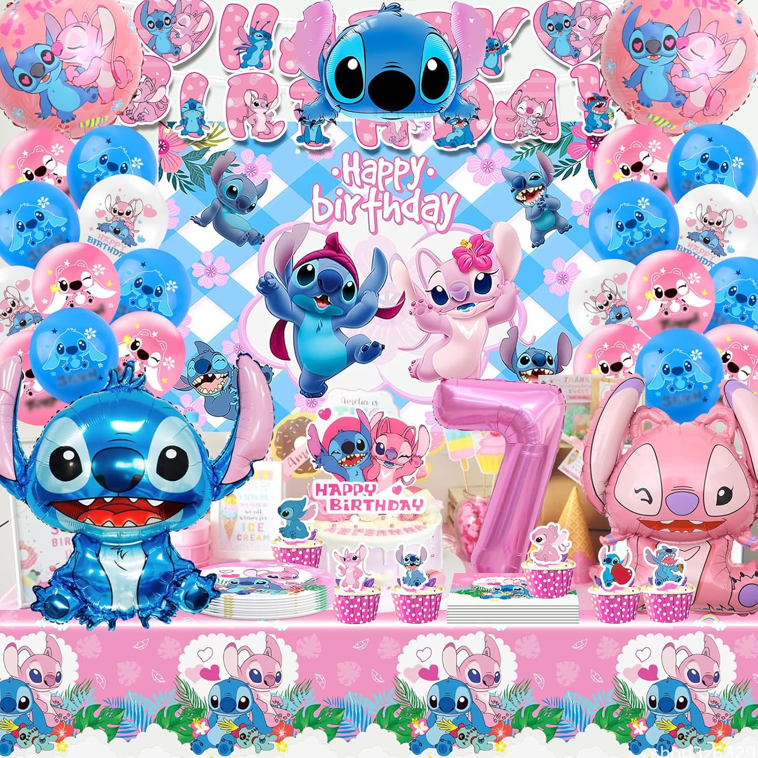 Set Compleanno Stitc Bambina 7 Anni - immagine 5