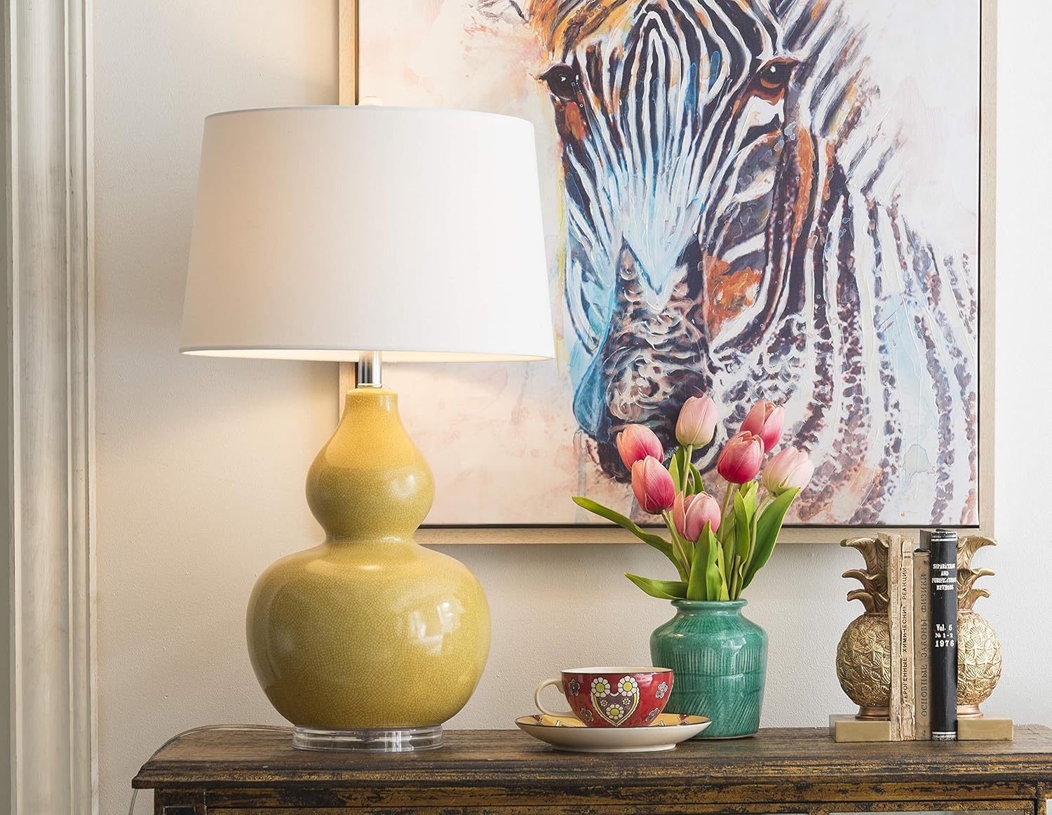 Creative Co-Op - Fermalibri in resina dorata a forma di ananas, set da 2 pezzi - immagine 2