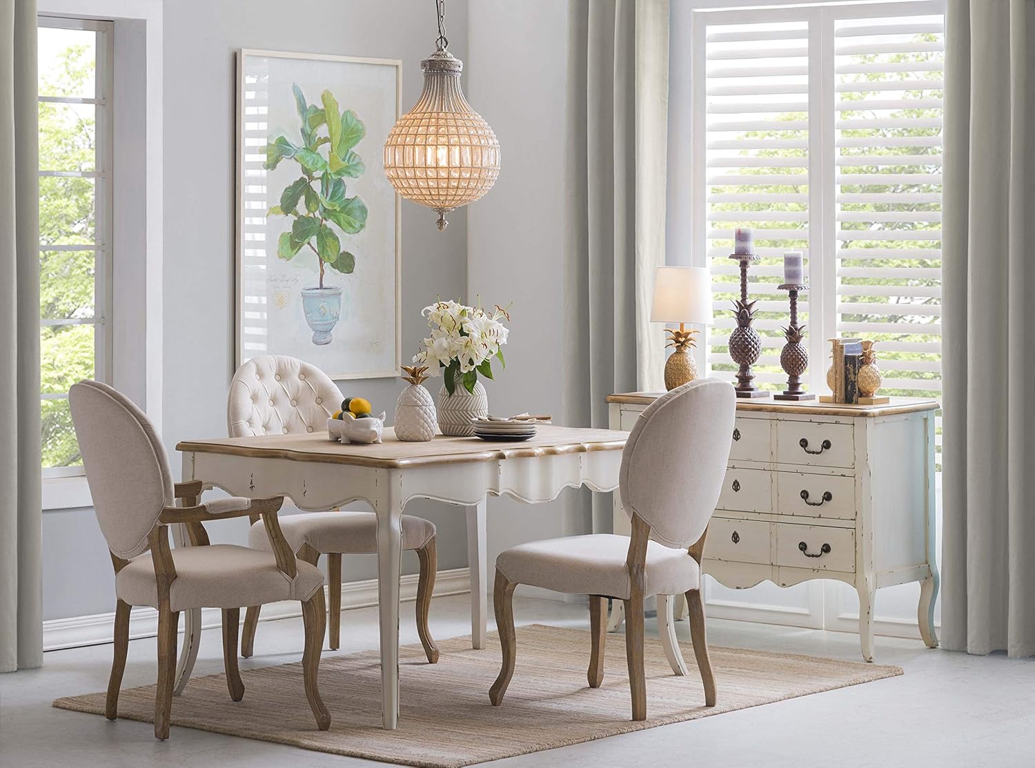 Creative Co-Op - Fermalibri in resina dorata a forma di ananas, set da 2 pezzi - immagine 8