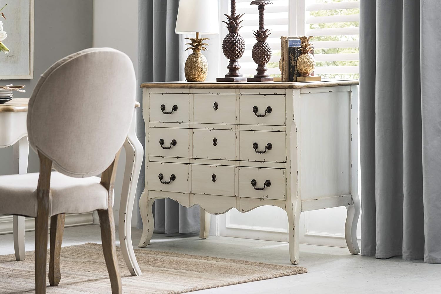 Creative Co-Op - Fermalibri in resina dorata a forma di ananas, set da 2 pezzi - immagine 9