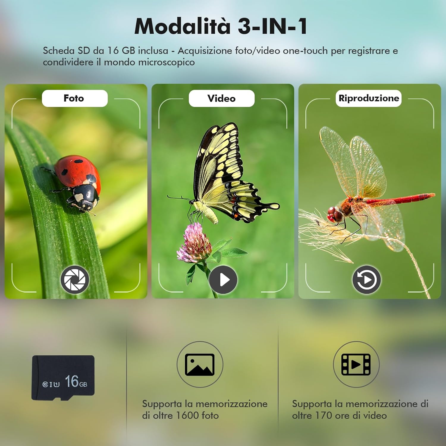 HOMEASY Microscopio Digitale per Bambini con HD Display - immagine 5