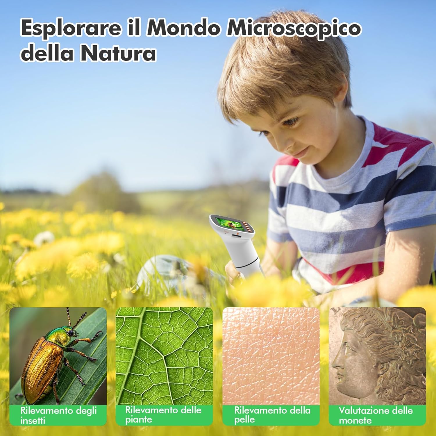 HOMEASY Microscopio Digitale per Bambini con HD Display - immagine 7