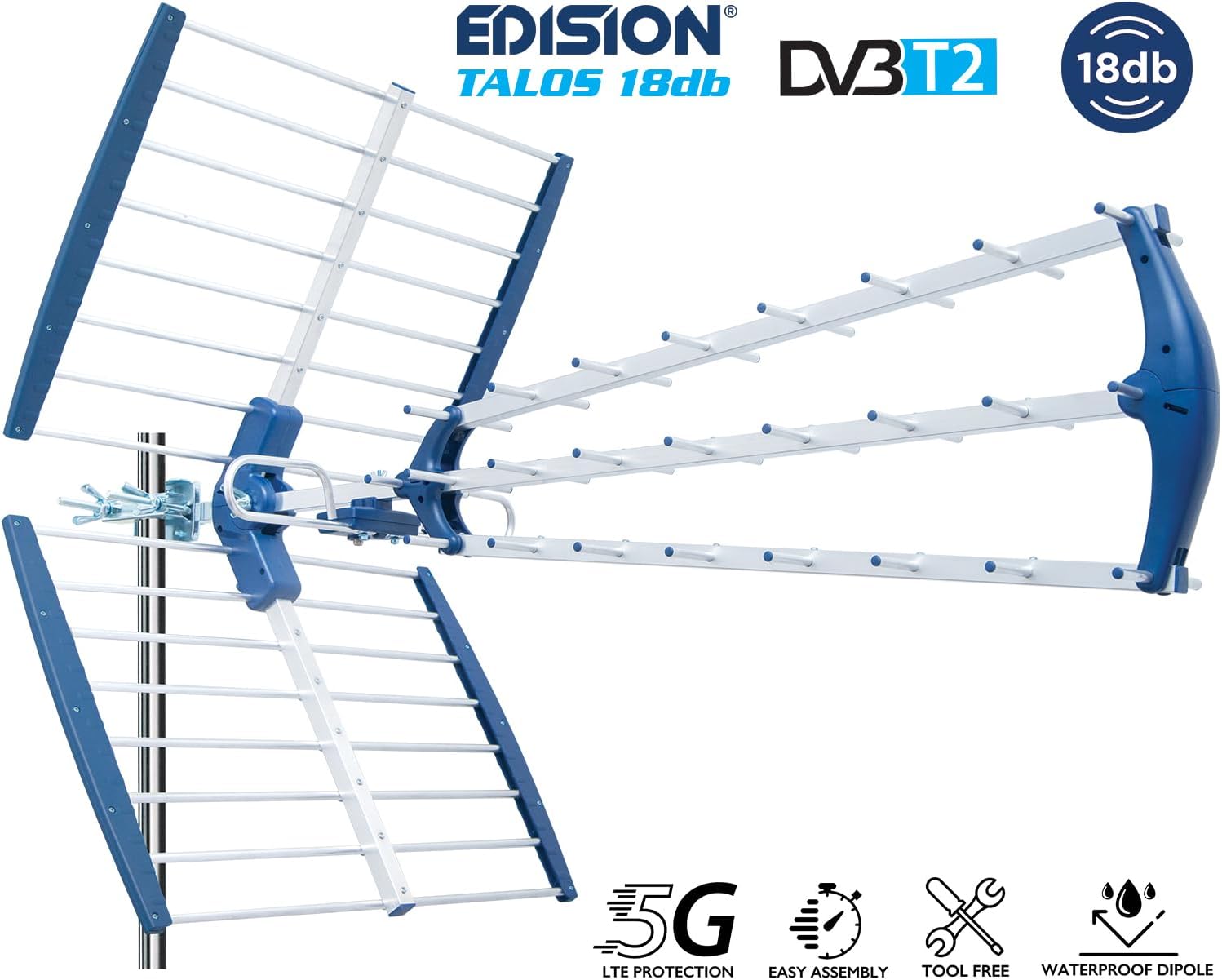 Edision TALOS 18db - Antenna TV Digitale Terrestre UHF - immagine 2