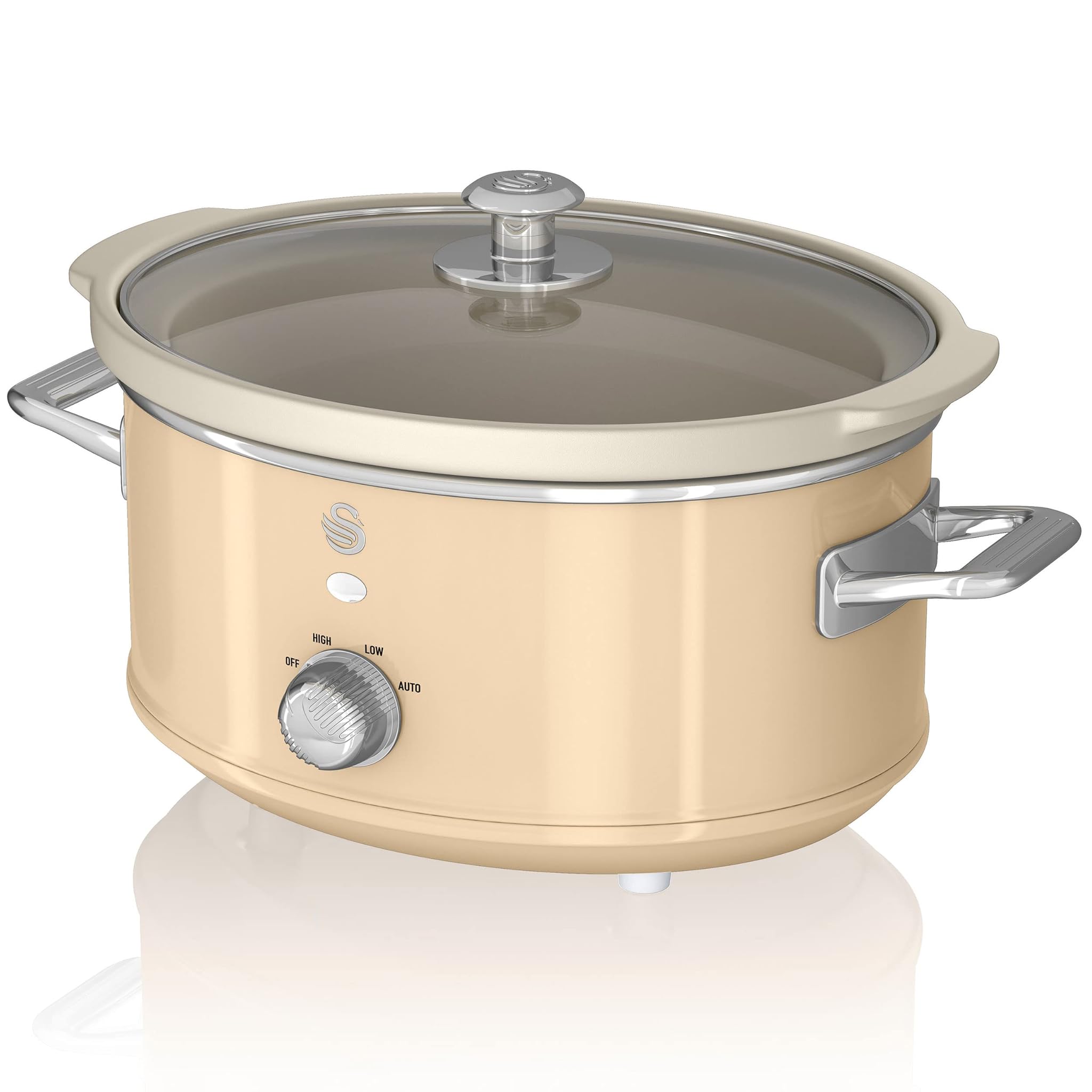 Swan Retro SF17021CNEU Slow Cooker 3,5L, Crema