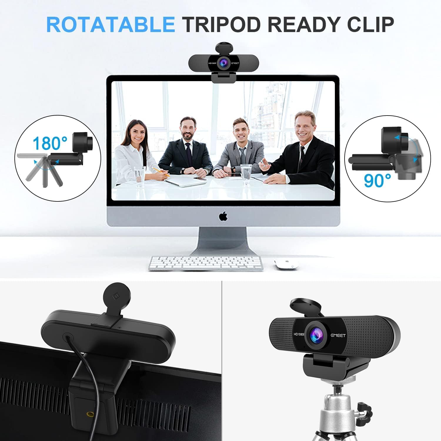 Emeet Webcam C960 con Treppiede e Microfono - immagine 8